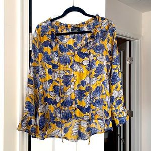 Vici Navy and Gold Blouse Sz Small